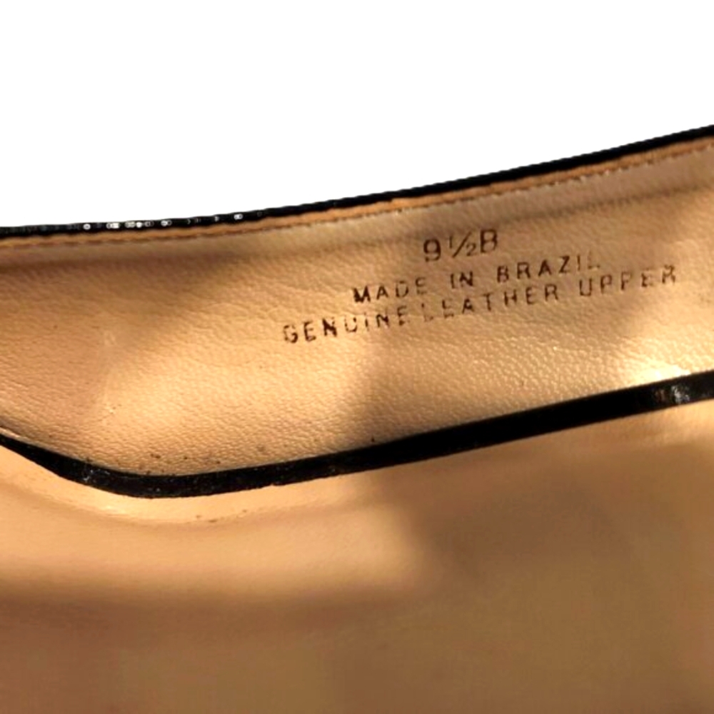 Talbots Black Patent Leather Block Heel Shoes - Size 9.5 **NEW PRICE** - Picture 11 of 11